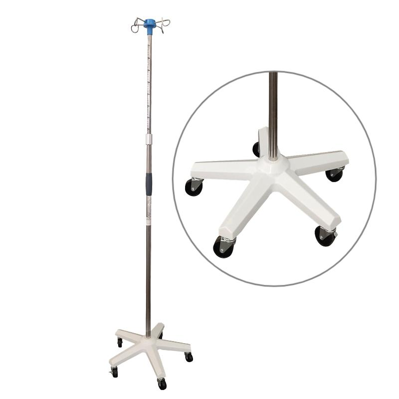Adjustable Mobile Medical Portable Hospital IV Pole Hospital Furniture Infusion Stand