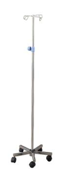 Hospital Mobile Stainless Steel Infusion IV Pole Drip Stand