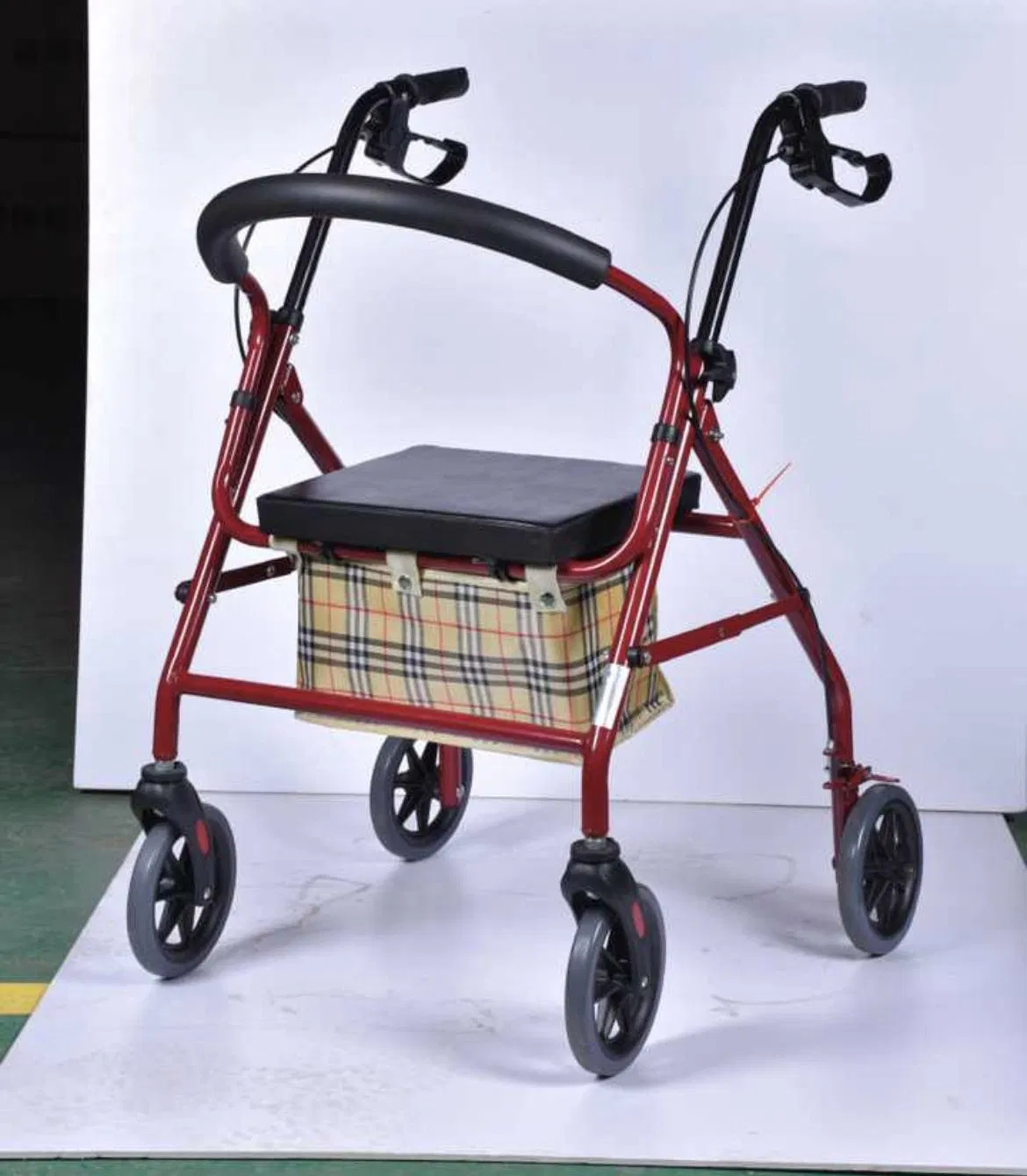 Lightweight Portable Medical Rehabilitation Foldable Walking Frame Walker Rollator for Disabled Elderly