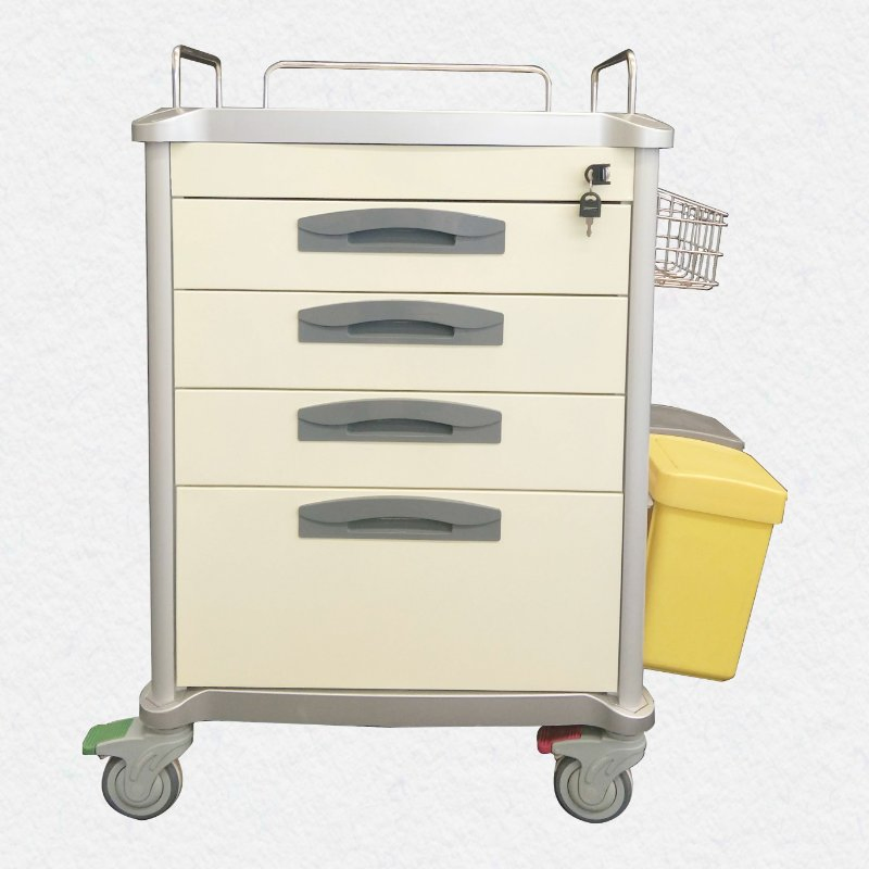 Hospital Medication Dispensing Cart with 4 Drawers for Hospitals