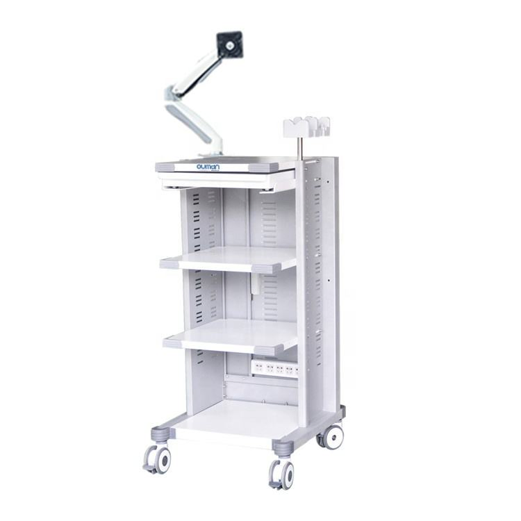 Ouman Metal Medical Trolley Cart for Endoscopy Camera Systems