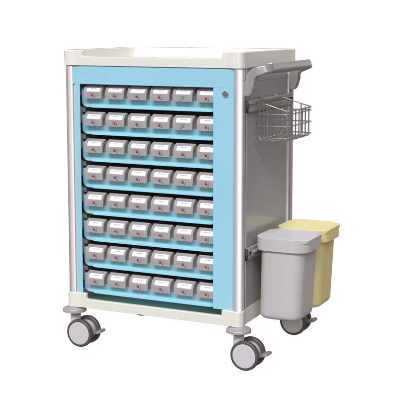 Medication Hospital Dispensing Boxes Cart Medical Trolley with Drawer
