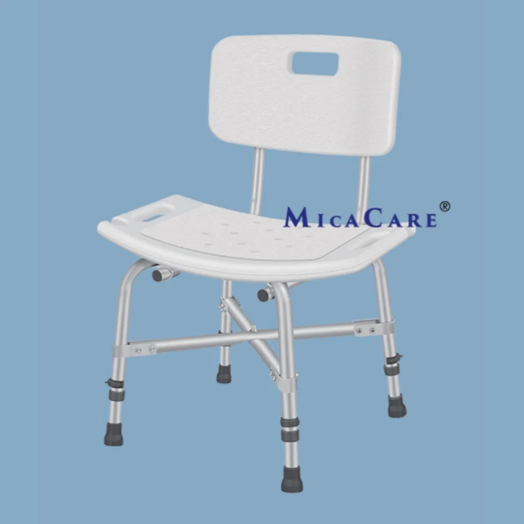 Extended Bariatric Heavy Duty Shower Chair with Back Rest and Handles