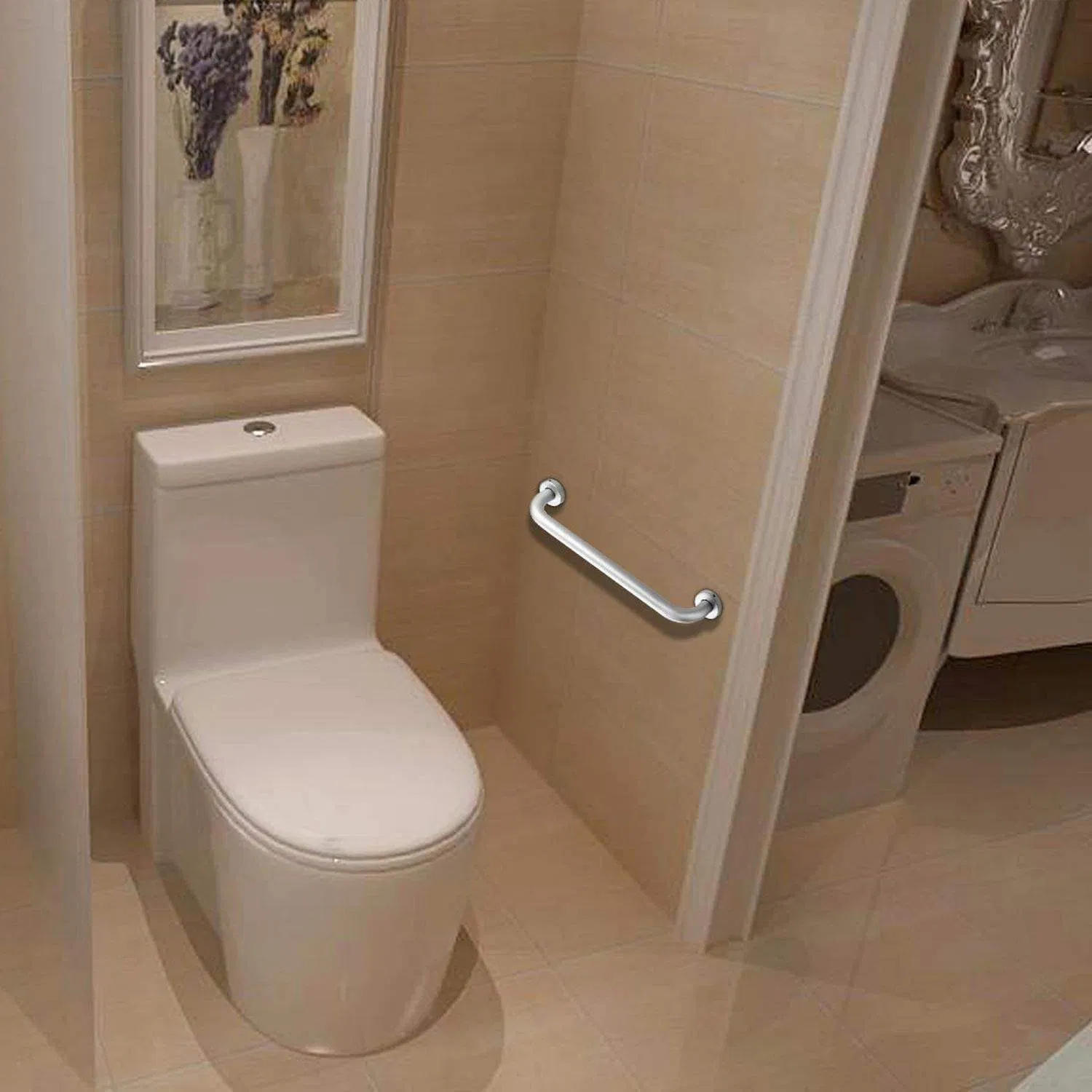 Stainless Steel Shower Bathroom Balance Safety Hand Rail Support Grab Bar