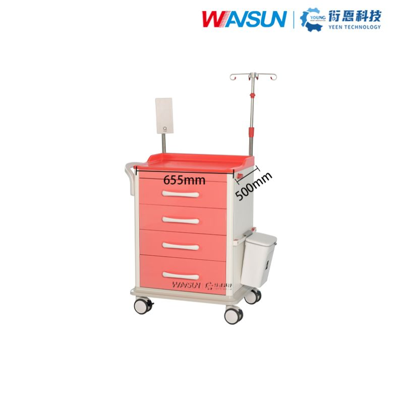 New Design Corrosion Preventive Emergency Crash Cart for Emergency Care