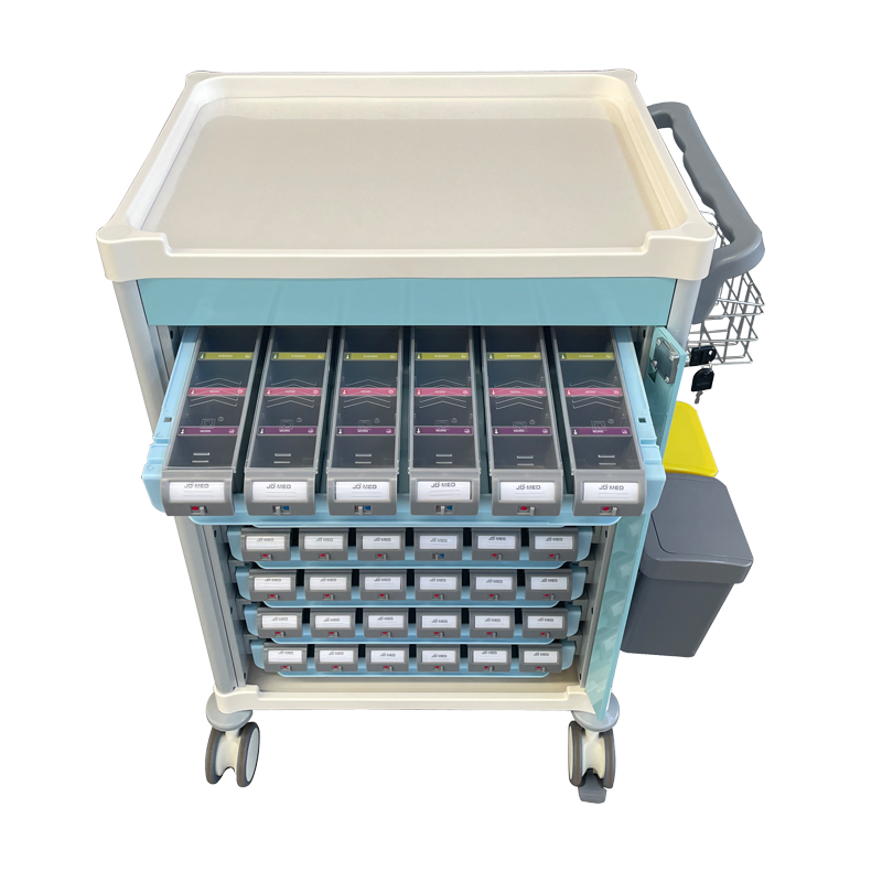 Medication Hospital Dispensing Boxes Cart Medical Trolley with Drawer