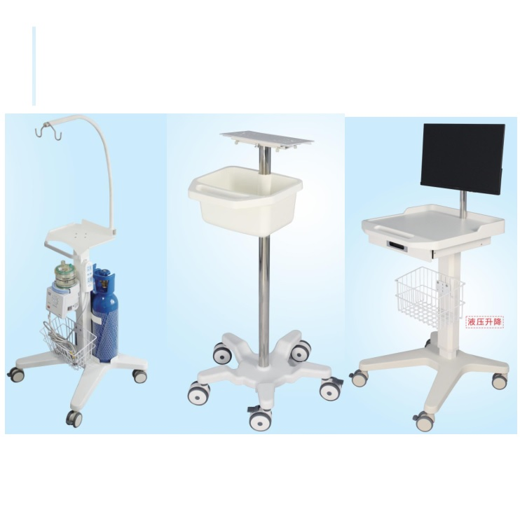 Hospital Medical Instrument Laptop ECG Ventilator Ultrasound Endoscopic Transfer Gastrointestinal Patient Monitor Stand Cart