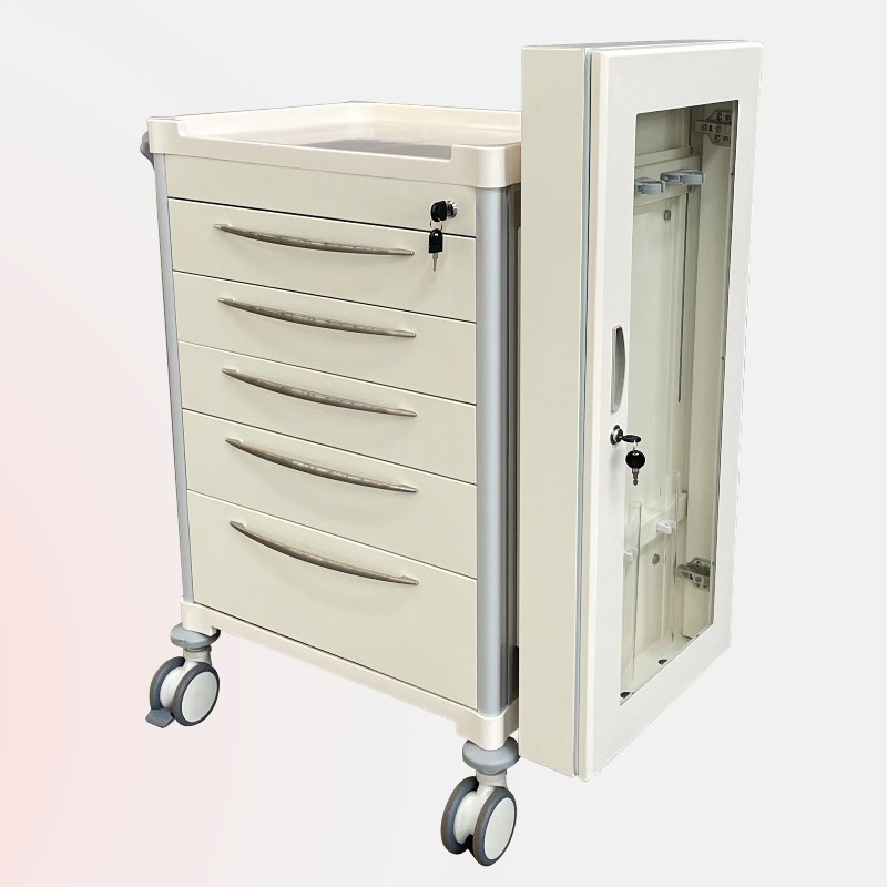 Removable Medical Trolley Clinic Endoscopy Procedures Instrument Hospital Cart