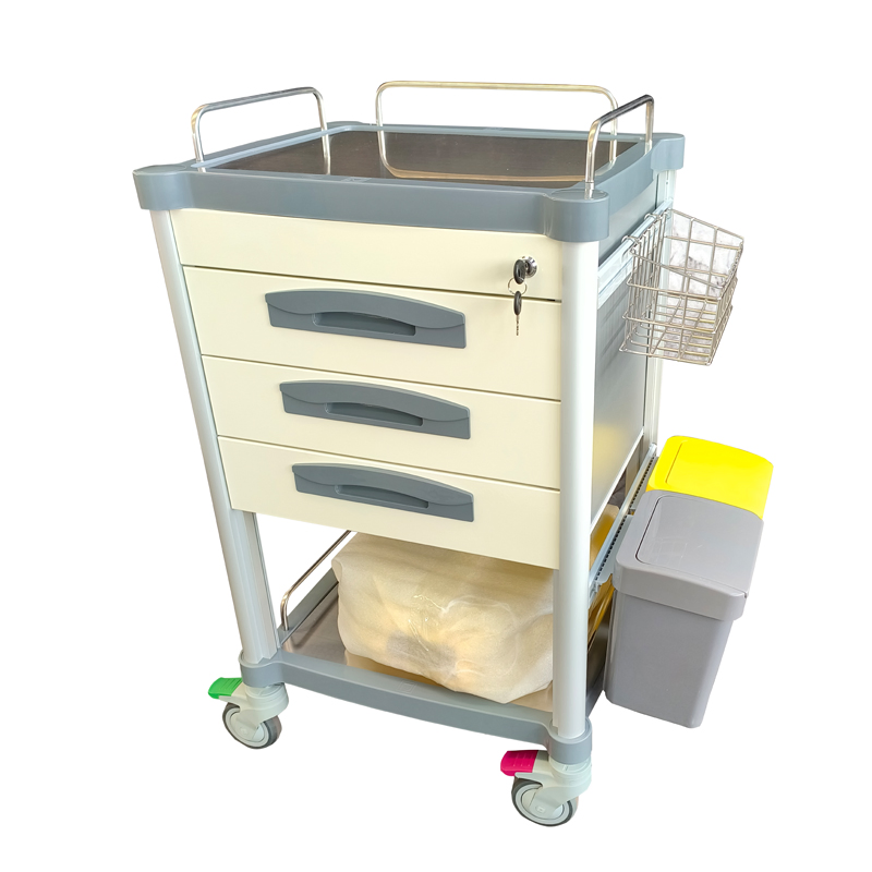 Hospital Emergency Patients Medicine Dispensing Cart with Multiple Drawers