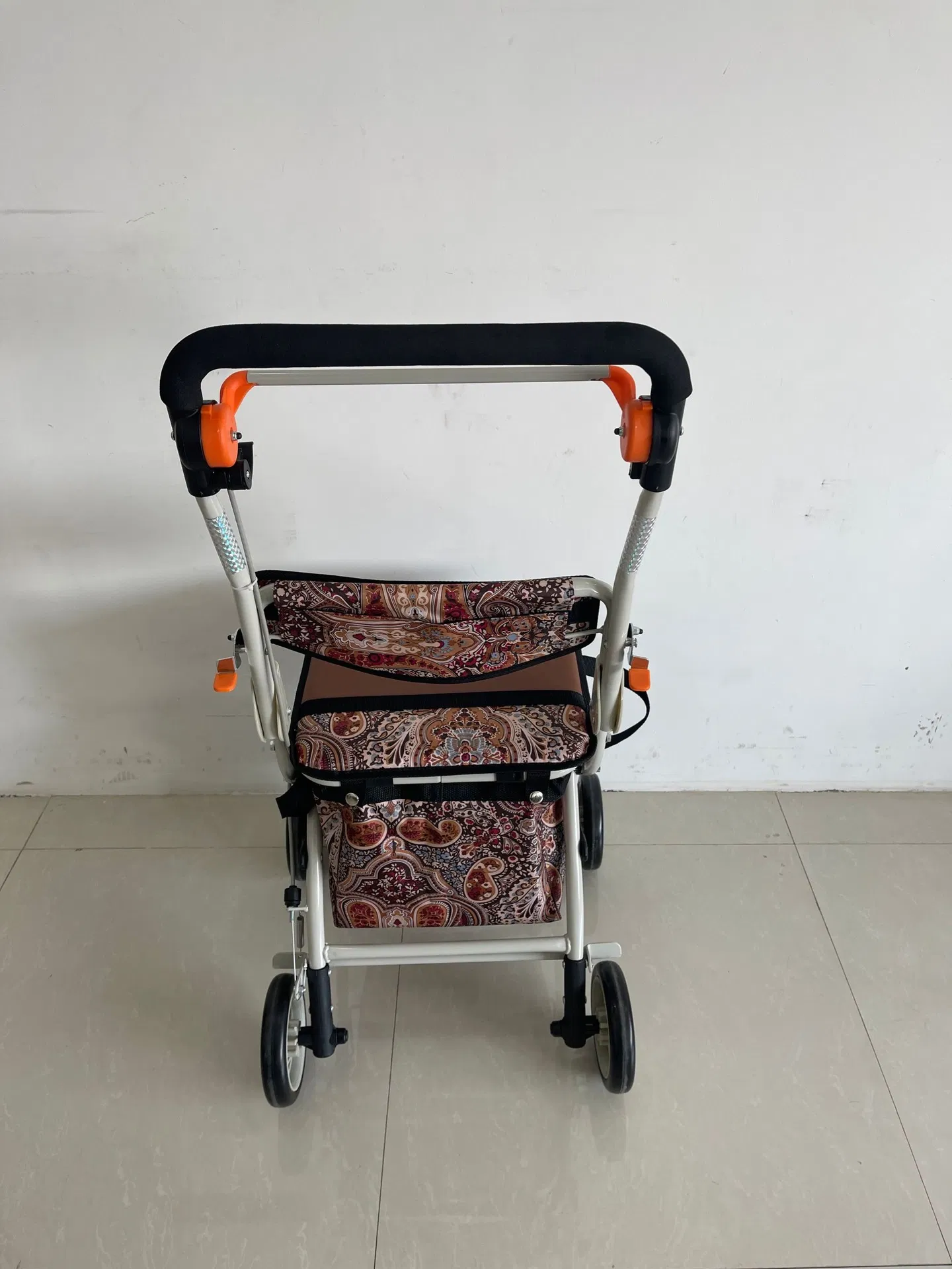 Wholesale Aluminium Adults Elderly Walking Aids Frame Foldable Upright Walker Rollator