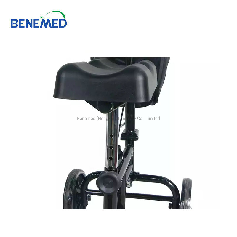 Steel Knee Foldable Walker Scooter Front Wheel Walker with Seat