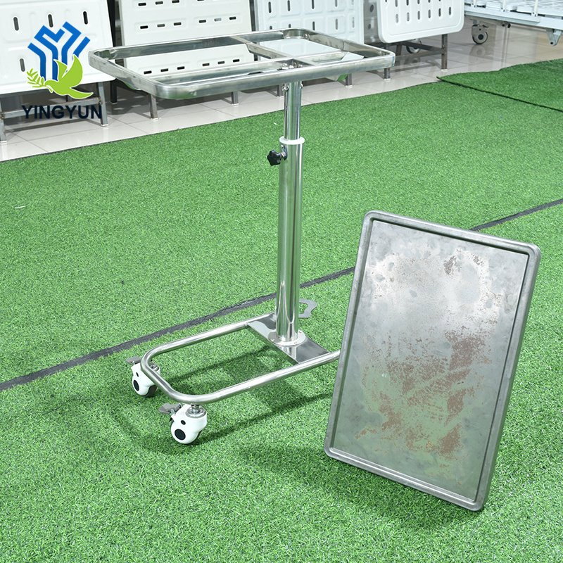 Adjustable Stainless Steel Hospital Medicine Emergency Trolley Crash Cart