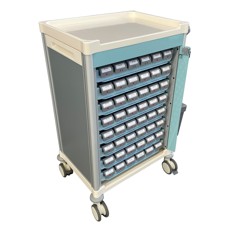 Medication Hospital Dispensing Boxes Cart Medical Trolley with Drawer