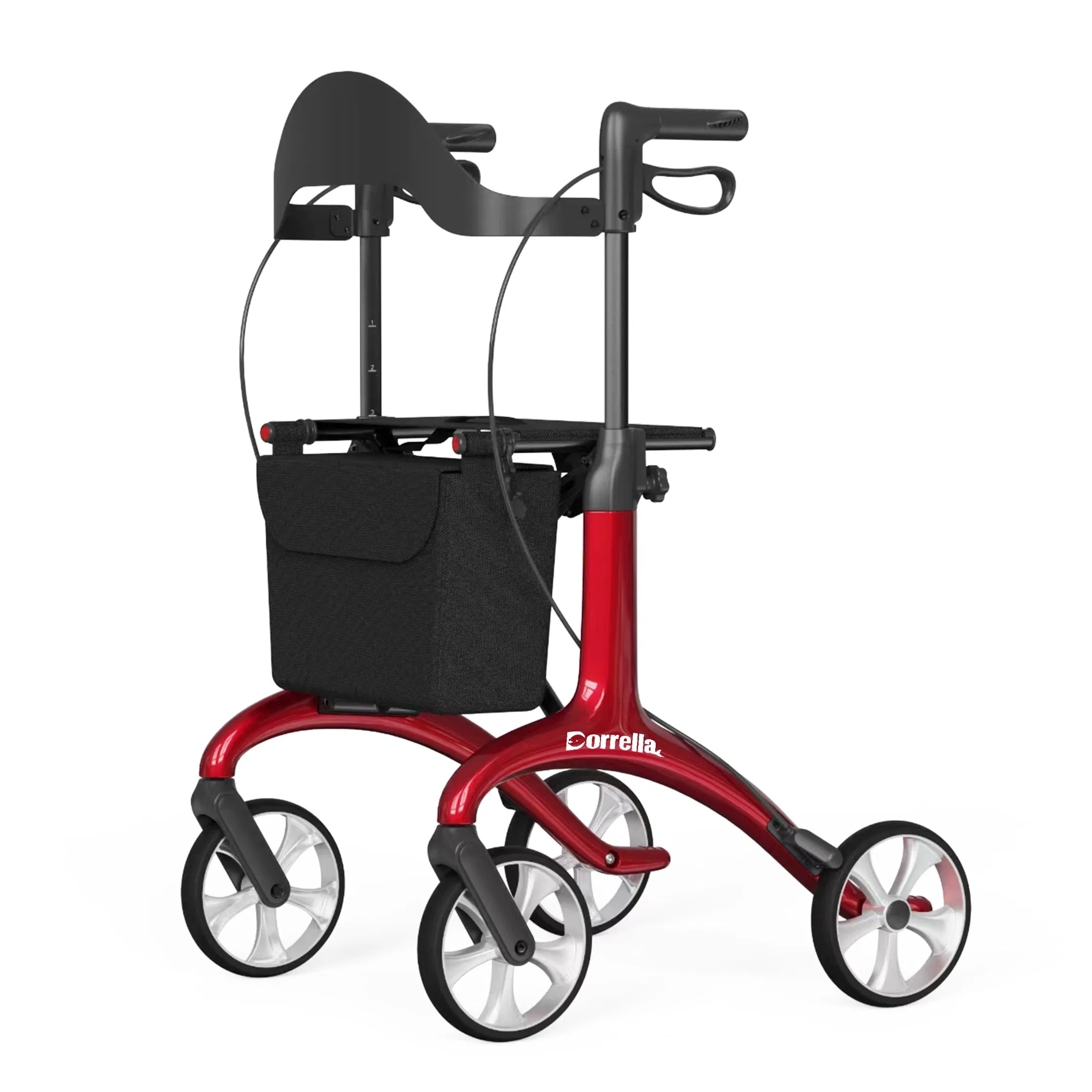 Adjustable Foldable Rollator Walker - Comfortable Mobility Aid for Elderly