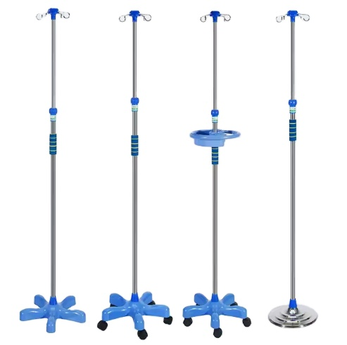 , Mobile Intravenous Drip Stand, and Drip Stand with ABS Wheels and Four Hooks and Five Legs
