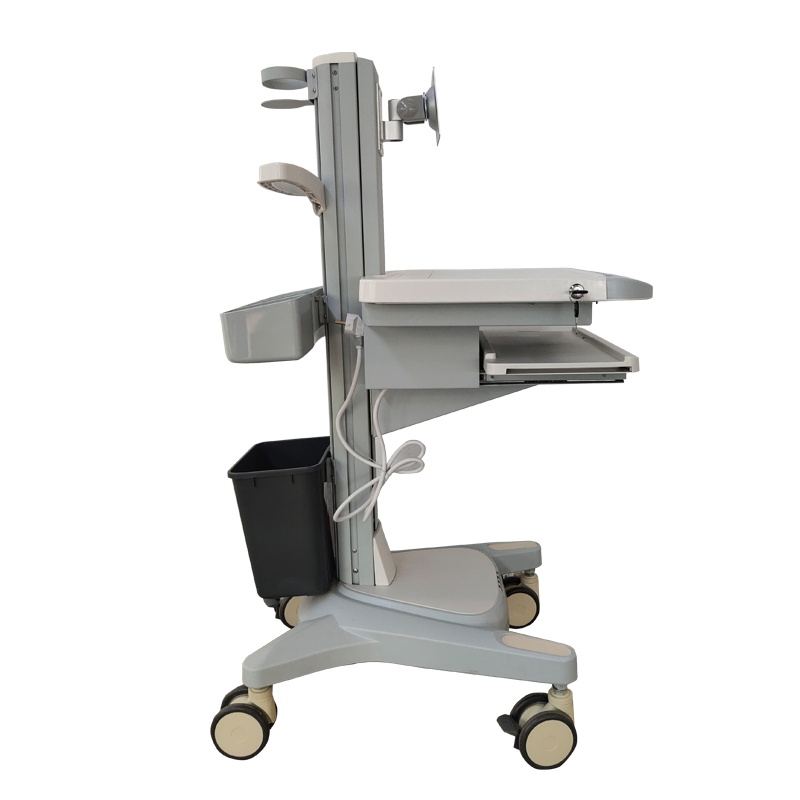 Adjustable Dental Nursing Telemedicine Computer Laptop Tablet Trolley Hospital Cart
