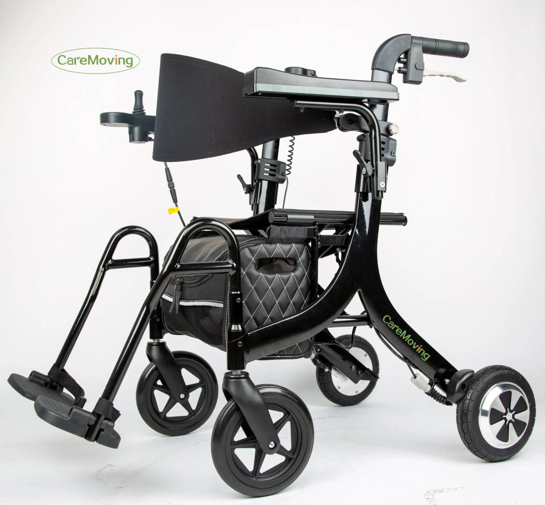 Tall Adult Rollators with Seats and Large Wheels Lightweight Rolling Upright Walker with Seat