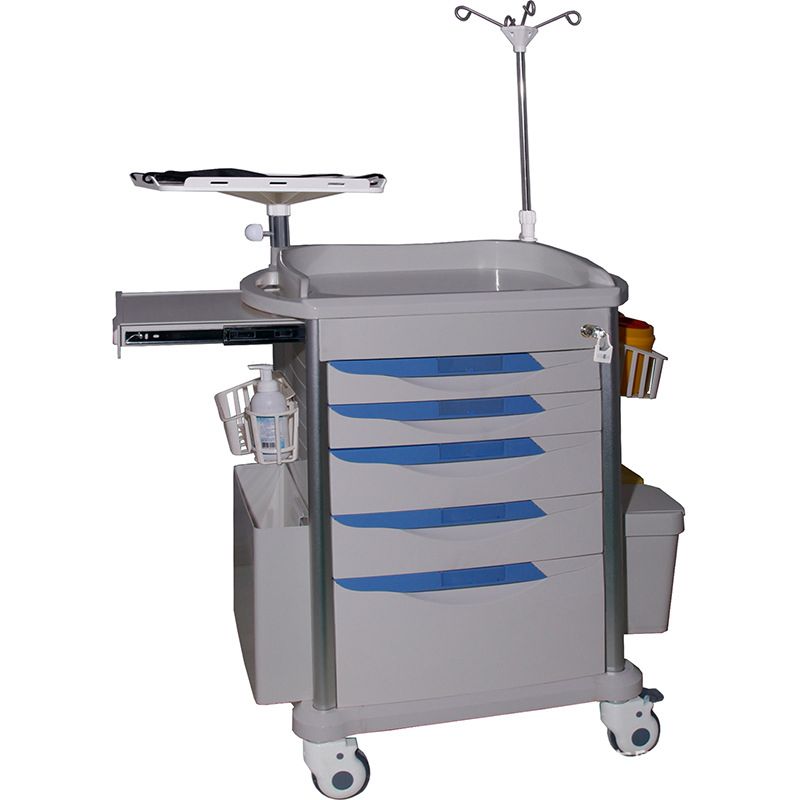 ABS Medical Hospital Furniture Equipment Emergency Ambulance Nursing Moving Treatment Hospital Trolley Crash Cart (UL-22MD63)