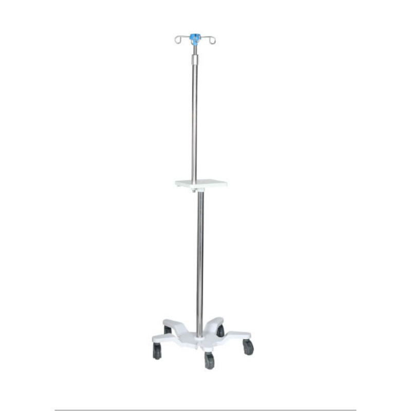 Aluminum Alloy Mobile Infusion Stand with Height-Adjustable Infusion Tube Holder