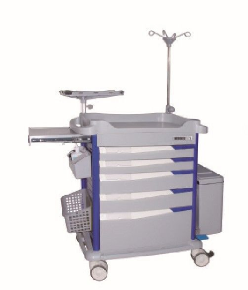ABS Medical Hospital Furniture Equipment Emergency Ambulance Nursing Moving Treatment Hospital Trolley Crash Cart (UL-22MD63)