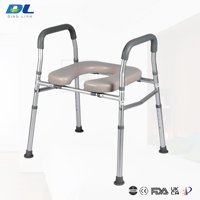 Dinglian Dl-2016la High Strength Commode Handrail for Bariatric Patients Heavy Duty Toilet Grab Bars