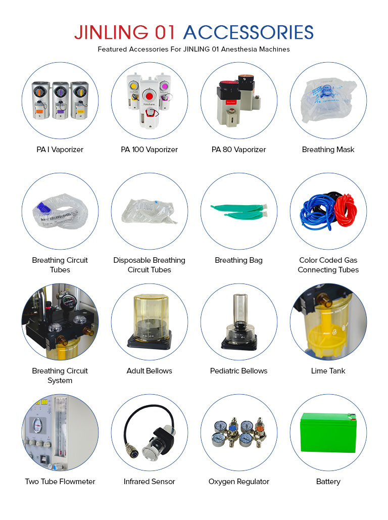 Hot Product Single Vaporizer Anesthesia Workstations Jinling 01 for Pediatric and Adult