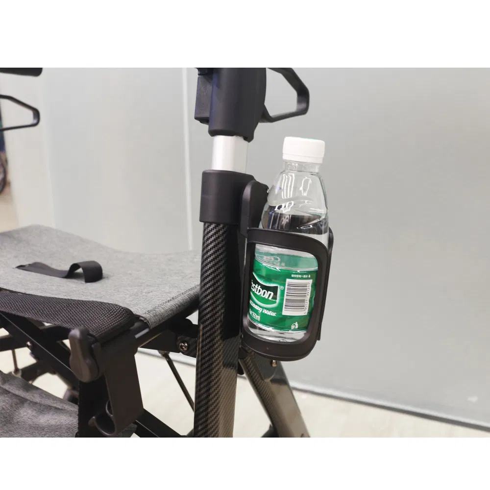 Adult Walking Aids 4 Wheels Folding 7.5kg Aluminum Walker Rollator with Cloth Bag