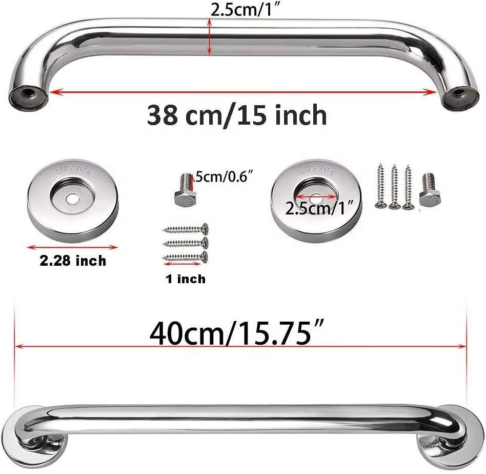 Stainless Steel Shower Bathroom Balance Safety Hand Rail Support Grab Bar