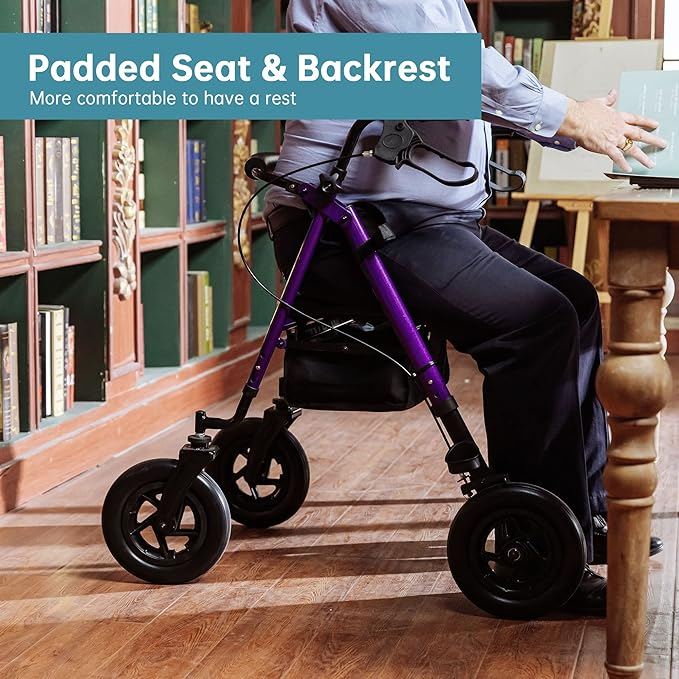 All-Terrain Rollator Walker Under-Seat Basket