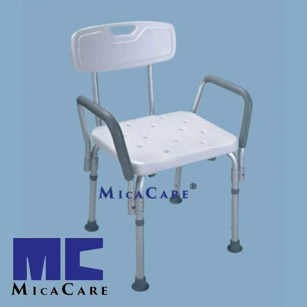 Durable Shower Chair with Arms for Safe Bathing and Transfers