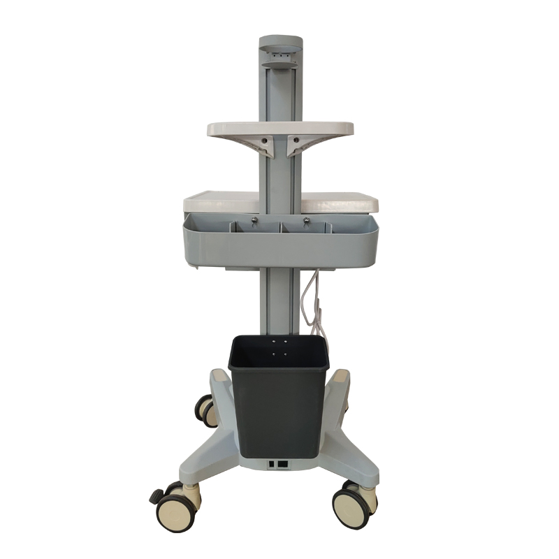 Adjustable Dental Nursing Telemedicine Computer Laptop Tablet Trolley Hospital Cart