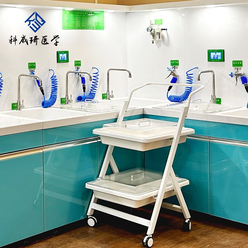 Endoscopy Transport Cart Shockproof Multi-Layer Medical Equipment Trolley