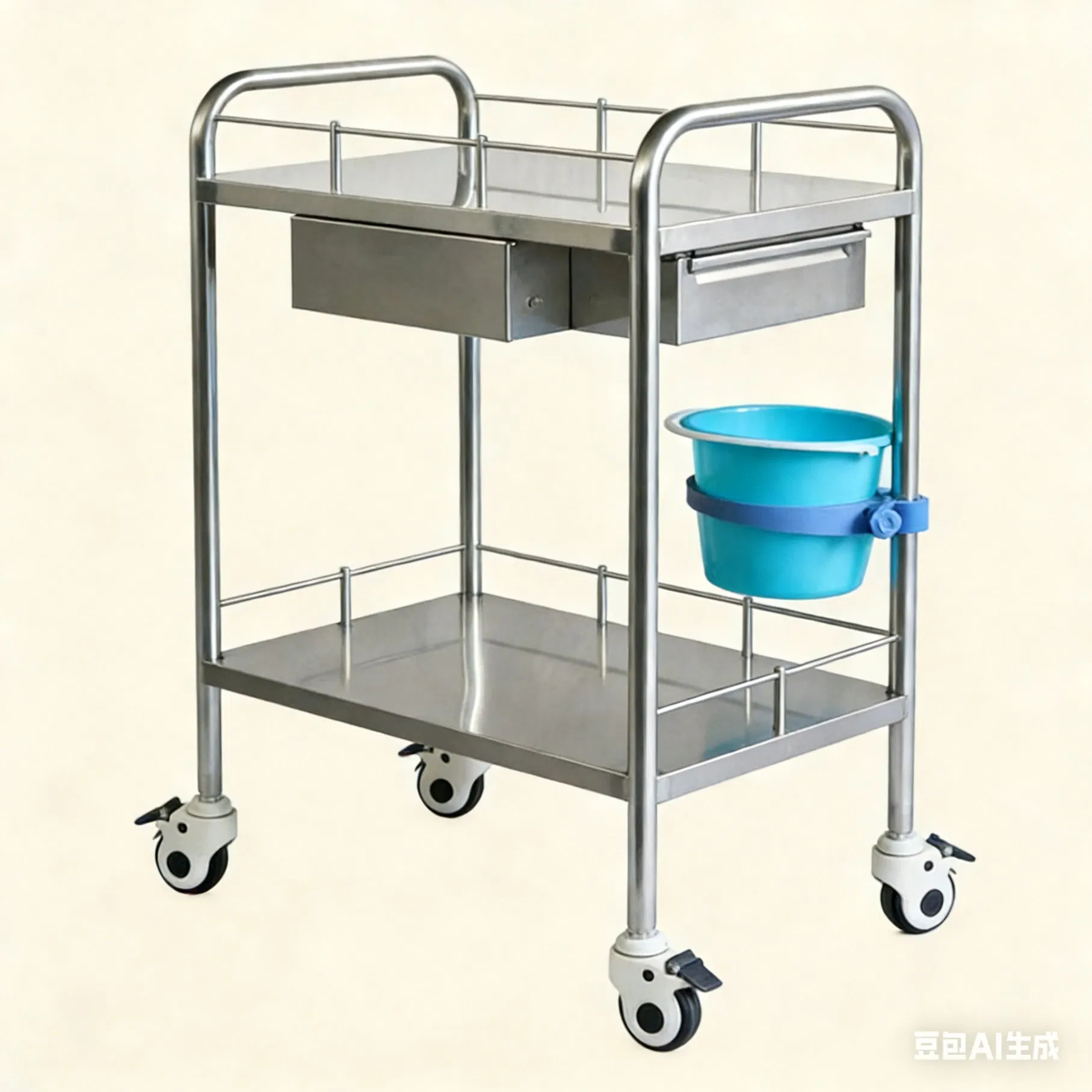 Premium ABS Mobile Emergency Trolley Hospital Crash Cart Medical Rescue Equipment