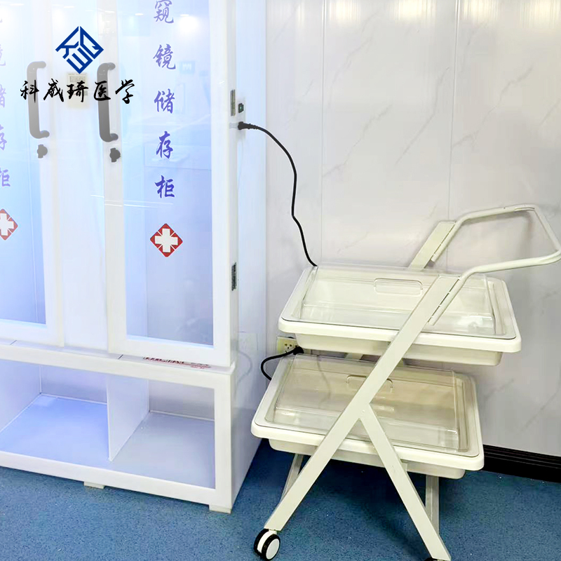 Endoscopy Transport Cart Shockproof Multi-Layer Medical Equipment Trolley