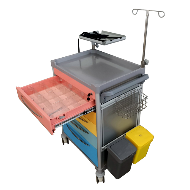 Medical Multi-Function Hospital Crash Cart Medication Emergency Trolley