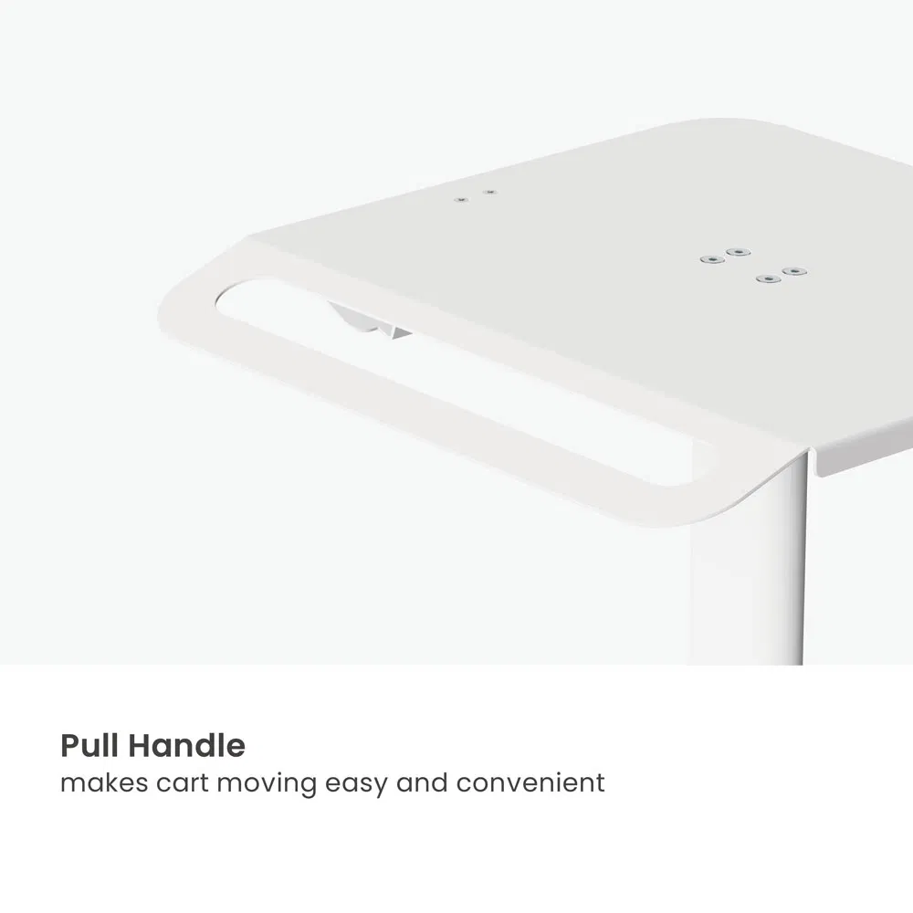 Economy Medical Cart Mobile Height Adjustable Rolling Heavy Hospital Crash IV Telemedicine Trolley on Wheels With Monitor Mount