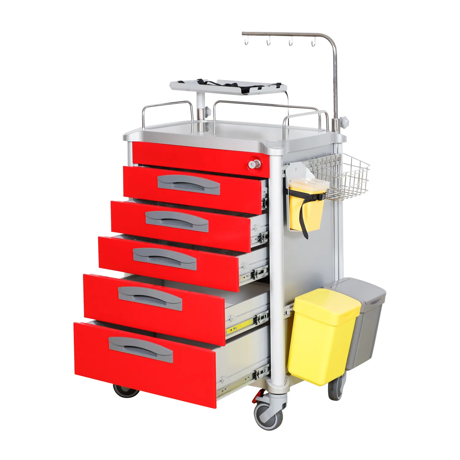 Emergency Medical Crash Cart with Drawers