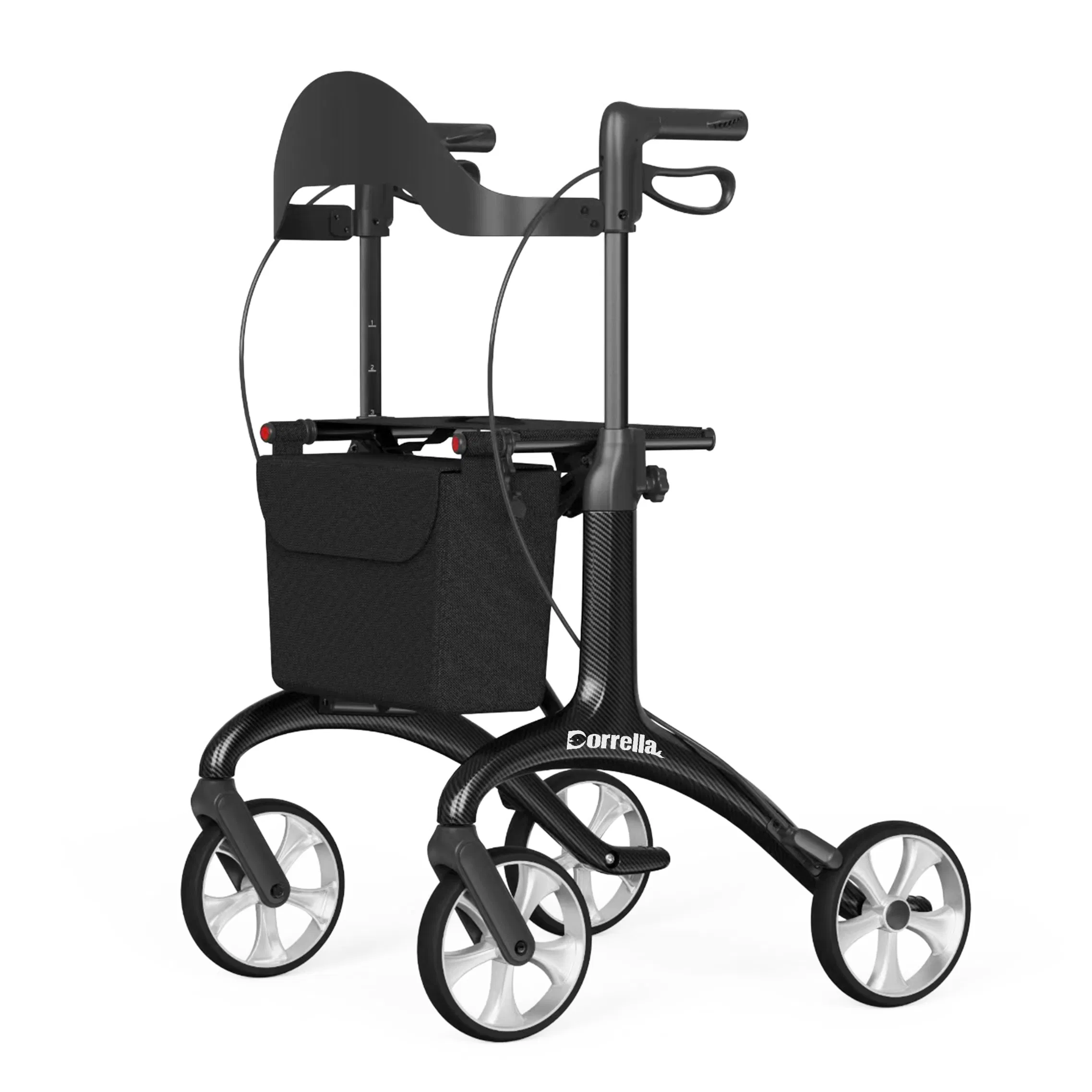 Adjustable Foldable Rollator Walker - Comfortable Mobility Aid for Elderly