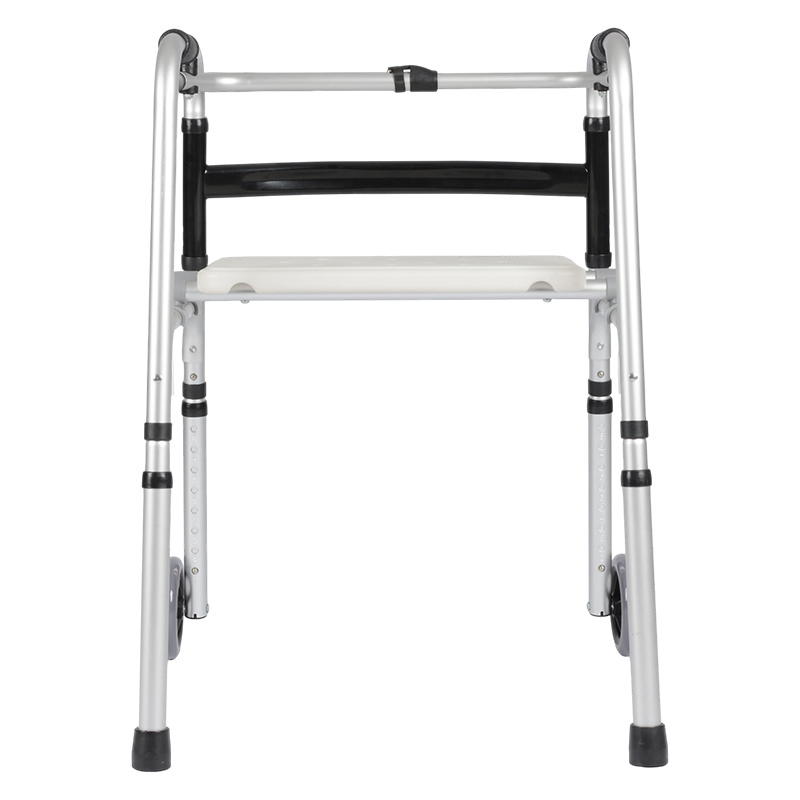 OEM Wholesale Upright Stand up Folding Adjustable Rollator Walker Medical Walking Frame with Seat for Elderly Adult