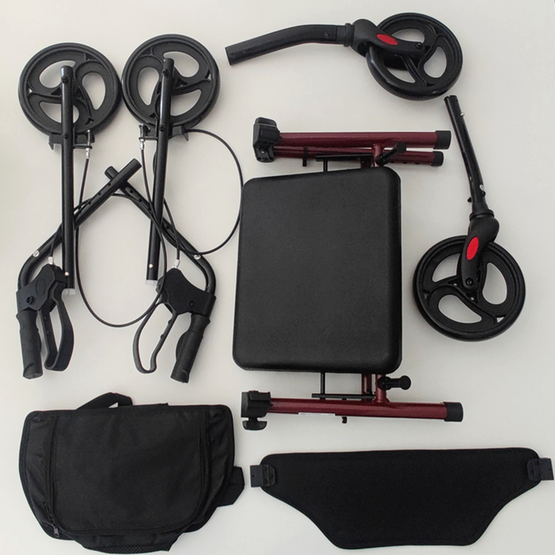 Medical Rehabilitation Foldable Walker Chair Rollator