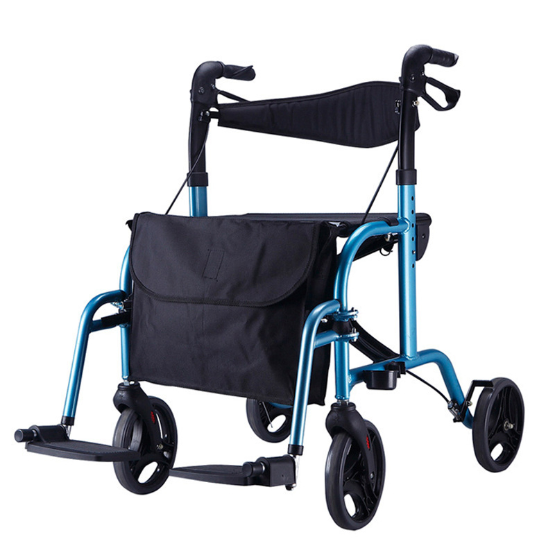 Aluminum Light Weight Upright Walker Rollator With Seat For Adult