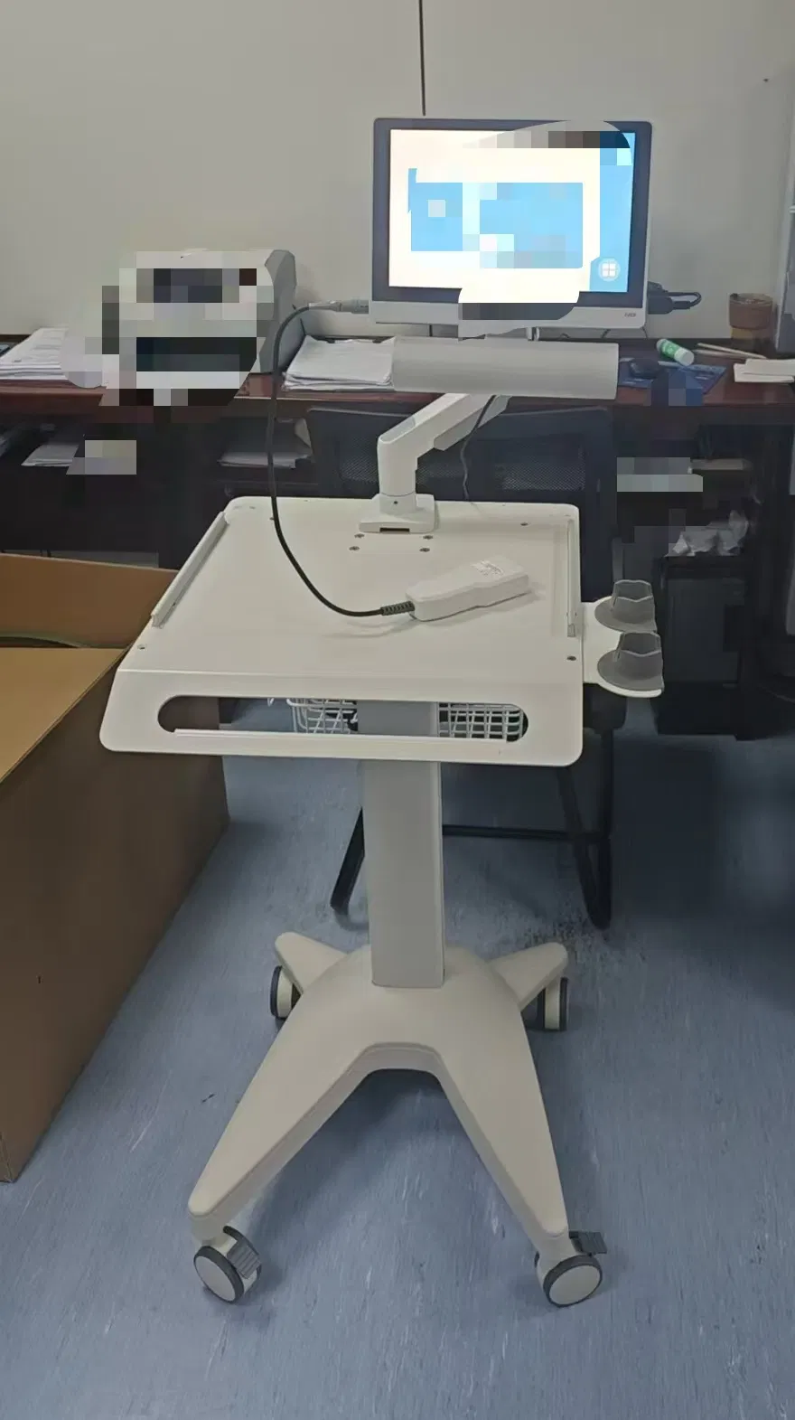 Multifunction Mobile Medical Computer Cart Trolley for Operating Room Anesthesia and Endoscopy Device Support