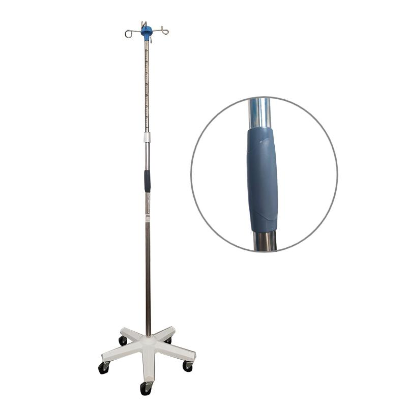 Adjustable Mobile Stainless Steel Intravenous Medical Portable Hospital IV Pole Infusion Stand