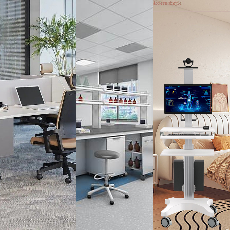 Medical Monitor Cart Telemedicine Terminals Mobile Workstation Cart