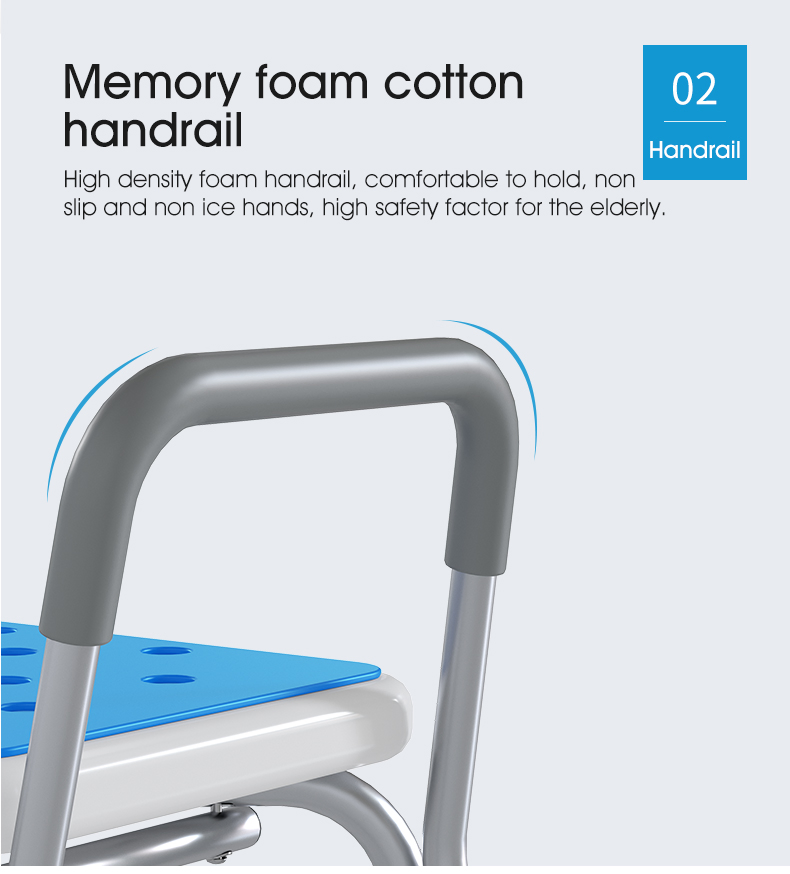 Sturdy Adjustable Shower Bench Chair for Bariatric Support