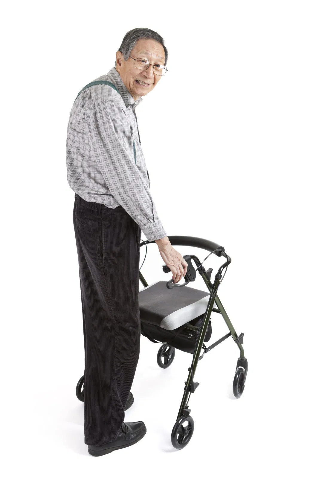 New Four Wheels En ISO Certified Outdoor for Seniors Rollator Walker Bme881
