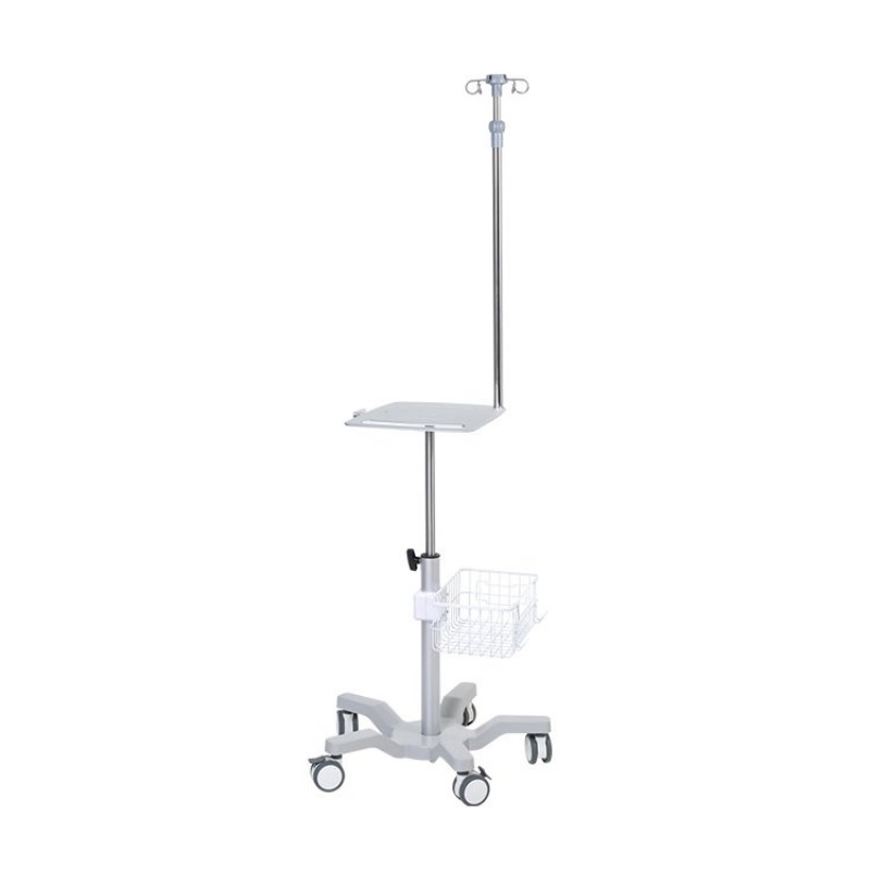 Aluminum Alloy Mobile Infusion Stand with Height-Adjustable Infusion Tube Holder