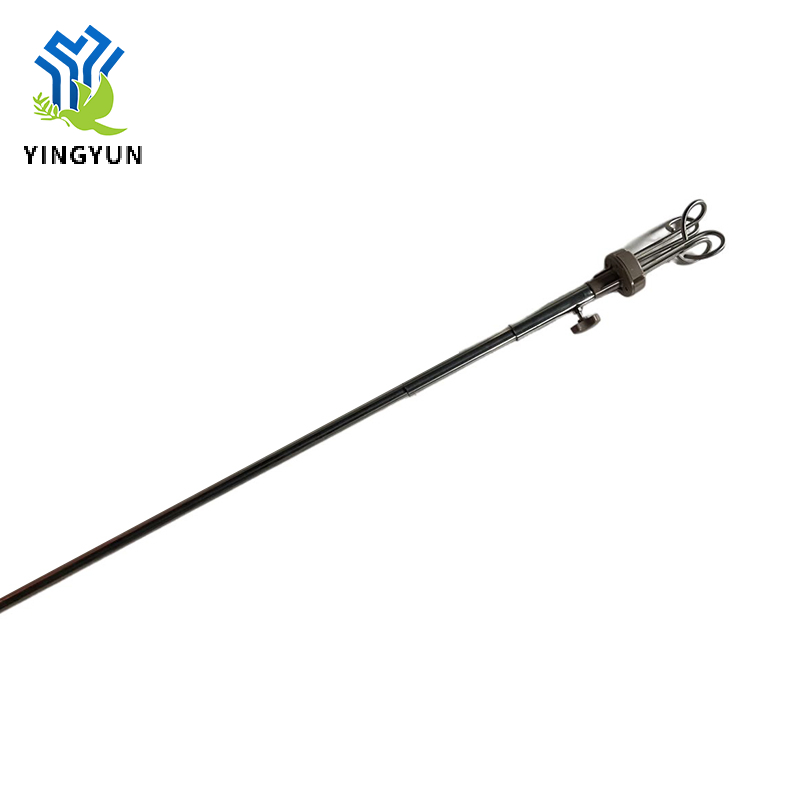 Mobile 2 Hooks Stainless Steel IV Pole Infusion Drip Stand for Hospital