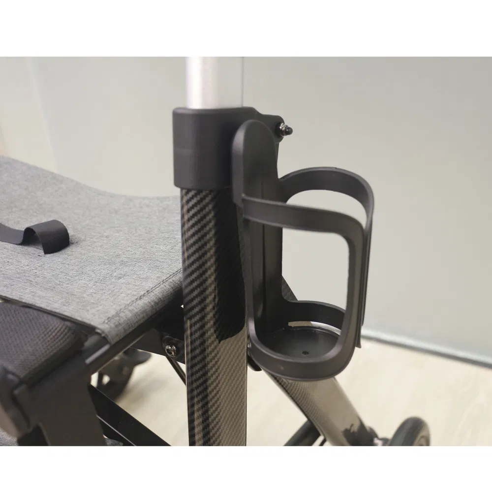 Adult Walking Aids 4 Wheels Folding 7.5kg Aluminum Walker Rollator with Cloth Bag