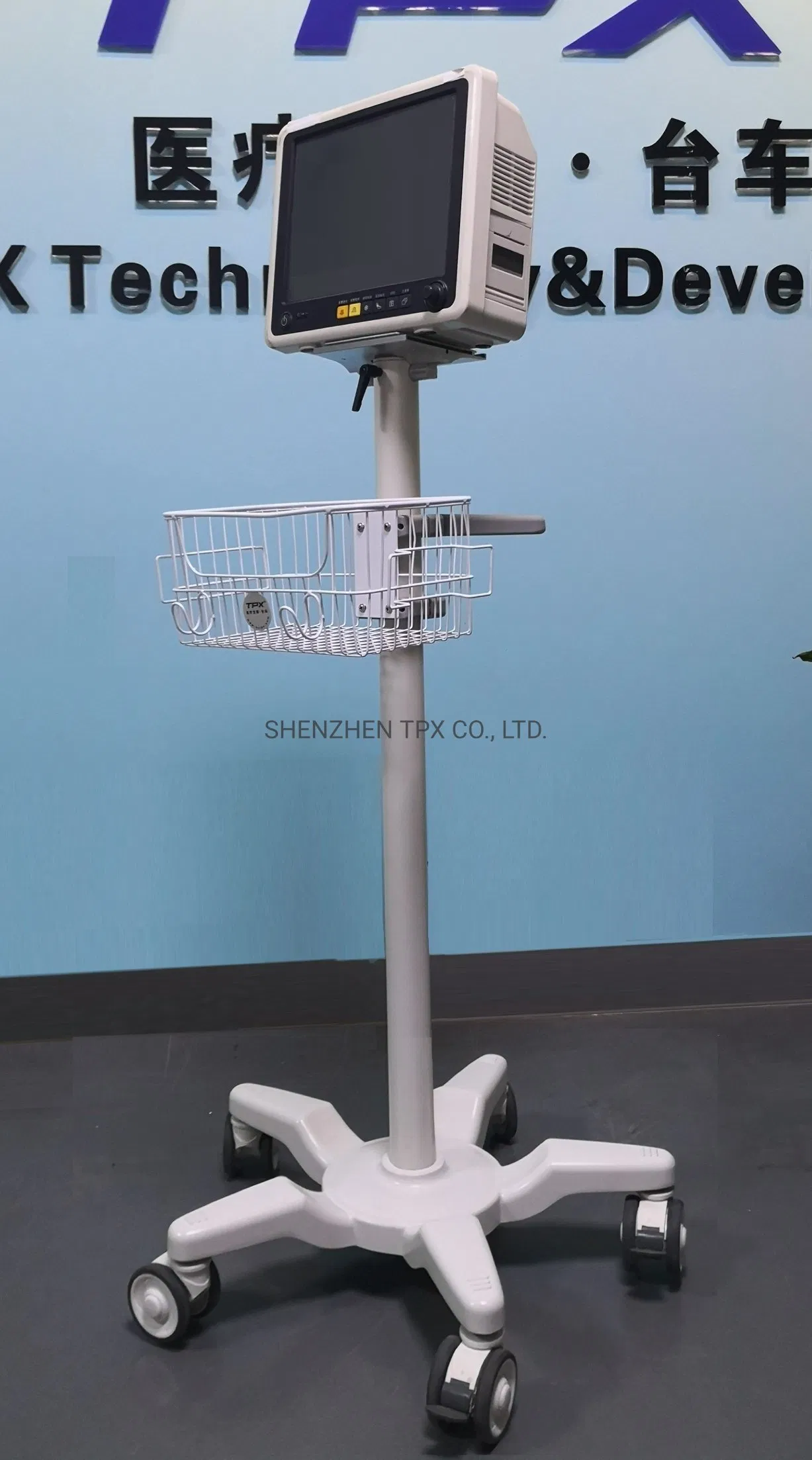 Medical Equipment Endoscope Trolley Carts with 5 Mute Casters